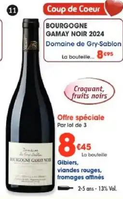Maximo Domaine de Gry-Sablon Bourgogne Gamay Noir offre