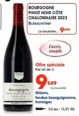 Maximo Buissonnier Bourgogne Pinot Noir Côte Chalonnaise offre