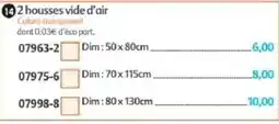 Maximo 2 housses vide d'air offre