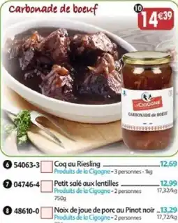 Maximo LA CIGOGNE Carbonade de boeuf offre
