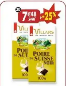 Maximo VILLARS Poire de Suisse Noir offre