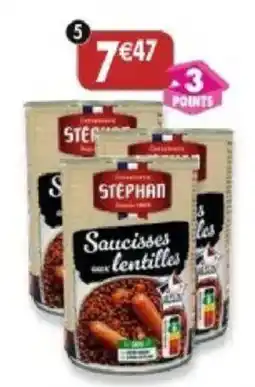 Maximo STÉPHAN Saucisses aux lentilles offre