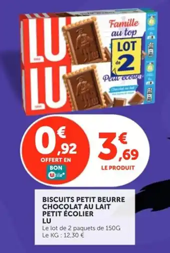 LU Biscuits petit beurre chocolat au lait petit écolier