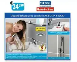 Maximo WENKO Douche lavabo avec crochet EASY-CLIP & DUO offre