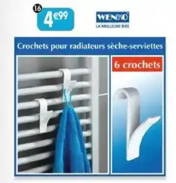 Maximo WENDO Crochets pour radiateurs sèche-serviettes offre
