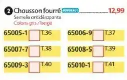Maximo Chausson fourré offre