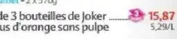 Maximo Joker jus d'orange sans pulpe offre
