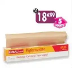 Maximo EMBAL'FOUR Papier cuisson offre