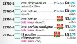 Maximo Belle France Javel nature offre
