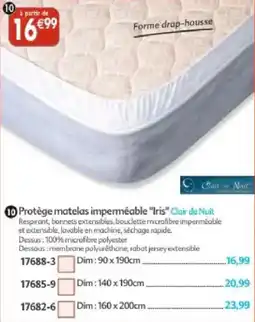 Maximo Clair de Nuit Protège matelas imperméable "Iris" offre