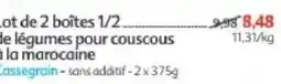 Maximo Cassegrain légumes pour couscous à la marocaine offre