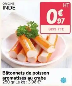 Promocash Bâtonnets de poisson aromatisés au crabe offre