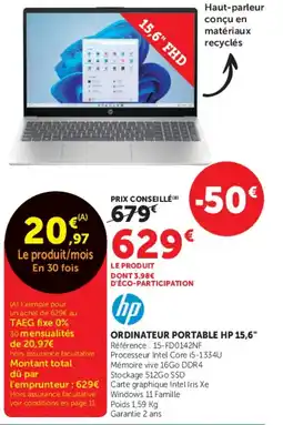 Super U HP ORDINATEUR PORTABLE offre