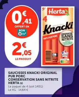 Utile Herta Saucisses knacki original offre