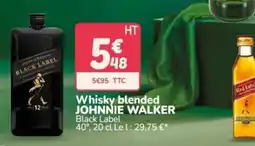 Promocash JOHNNIE WALKER Black Label offre