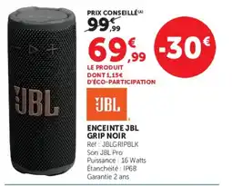 Super U JBL ENCEINTE JBL GRIP NOIR offre