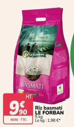 Promocash LE FORBAN Riz basmati offre