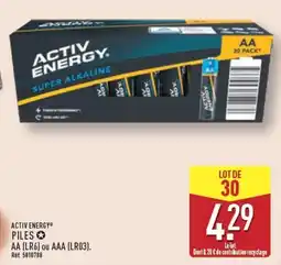 ALDI ACTIV ENERGY PILES offre