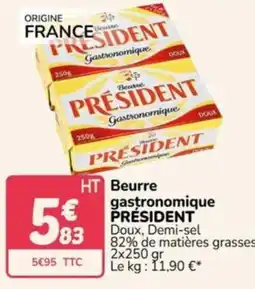 Promocash PRÉSIDENT Beurre gastronomique offre
