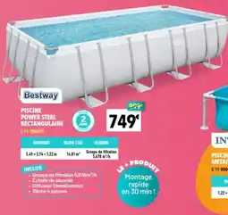 Cash Piscines Bestway PISCINE POWER STEEL RECTANGULAIRE offre