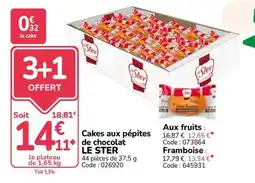 Promocash LE STER Cakes aux pépites de chocolat offre