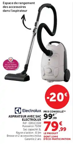 Super U Electrolux ASPIRATEUR AVEC SAC offre