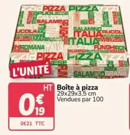 Promocash Boîte à pizza offre