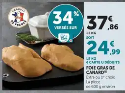 U Express FOIE GRAS DE CANARD offre