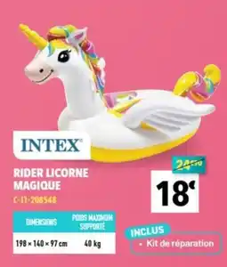 Cash Piscines INTEX RIDER LICORNE MAGIQUE offre