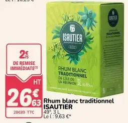 Promocash ISAUTIER Rhum blanc traditionnel offre