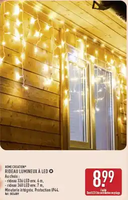 ALDI HOME CREATION RIDEAU LUMINEUX À LED offre