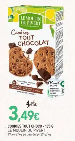 naturéO LE MOULIN DU PIVERT Cookies TOUT CHOCOLAT offre
