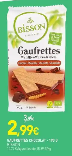 naturéO Bisson Gaufrettes Chocolat offre