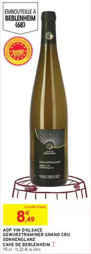 Intermarché Contact Cave de Beblenheim Gewurztraminer Grand Cru Sonnenglanz offre