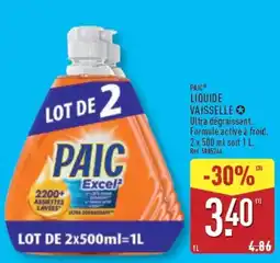 ALDI PAIC LIQUIDE VAISSELLE offre