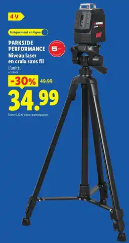 Lidl PARKSIDE Niveau laser en croix sans fil offre