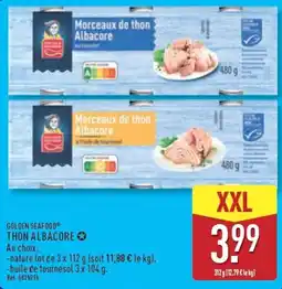 ALDI GOLDEN SEAFOOD THON ALBACORE offre