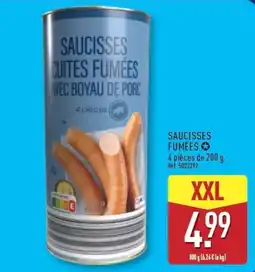 ALDI SAUCISSES FUMÉES offre