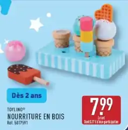 ALDI TOYLINO NOURRITURE EN BOIS offre