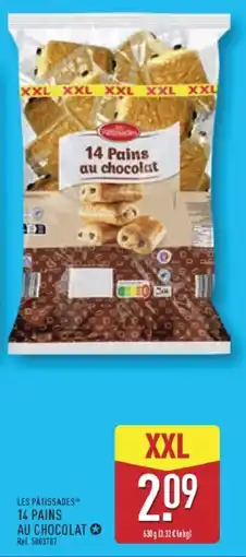 ALDI LES PÂTISSADES 14 PAINS AU CHOCOLAT offre