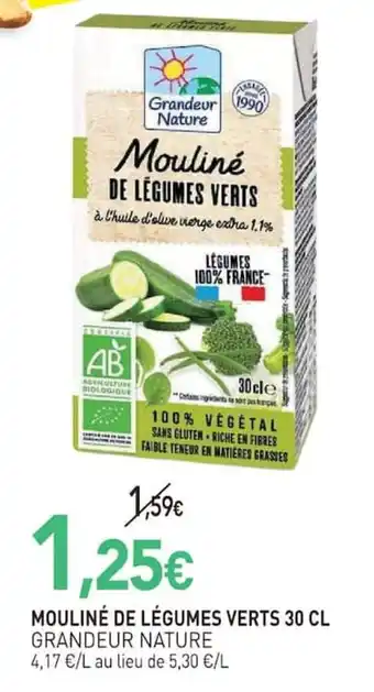 Grandeur Nature Mouliné de légumes verts