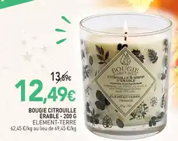 naturéO ELEMENT-TERRE BOUGIE CITROUILLE ÉRABLE offre