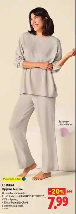 ESMARA Pyjama femme