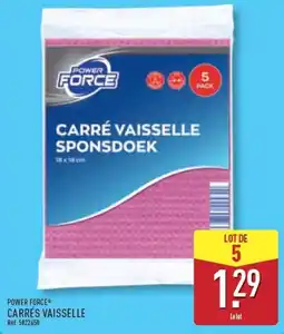 ALDI POWER FORCE CARRÉS VAISSELLE offre