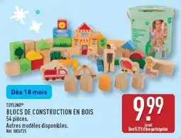 ALDI TOYLINO BLOCS DE CONSTRUCTION EN BOIS offre