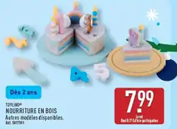 ALDI TOYLINO NOURRITURE EN BOIS offre