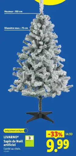 Lidl LIVARNO Sapin de Noël artificiel offre
