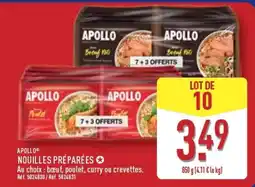 ALDI APOLLO NOUILLLES PRÉPARÉES offre