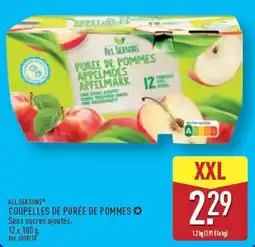 ALDI ALL SEASONS COUPELLES DE PURÉE DE POMMES offre