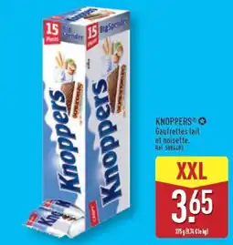 ALDI Knoppers Gaufrettes lait et noisette offre